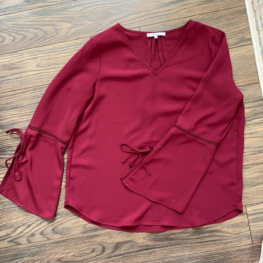 Burgundy boho blouse